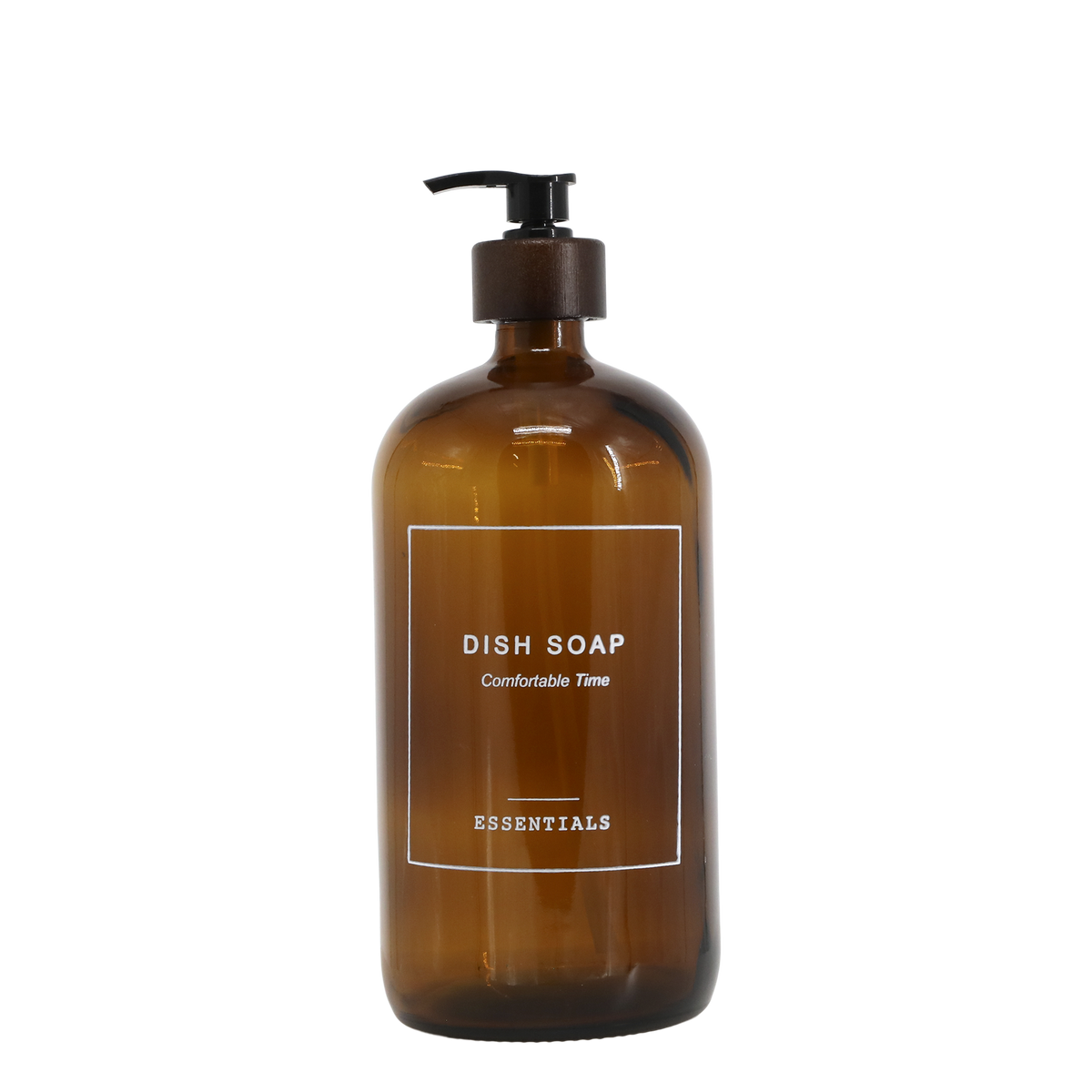 Bottle w. pump Dish Soap 1000 ml H25.5/D9.5 cm mocca