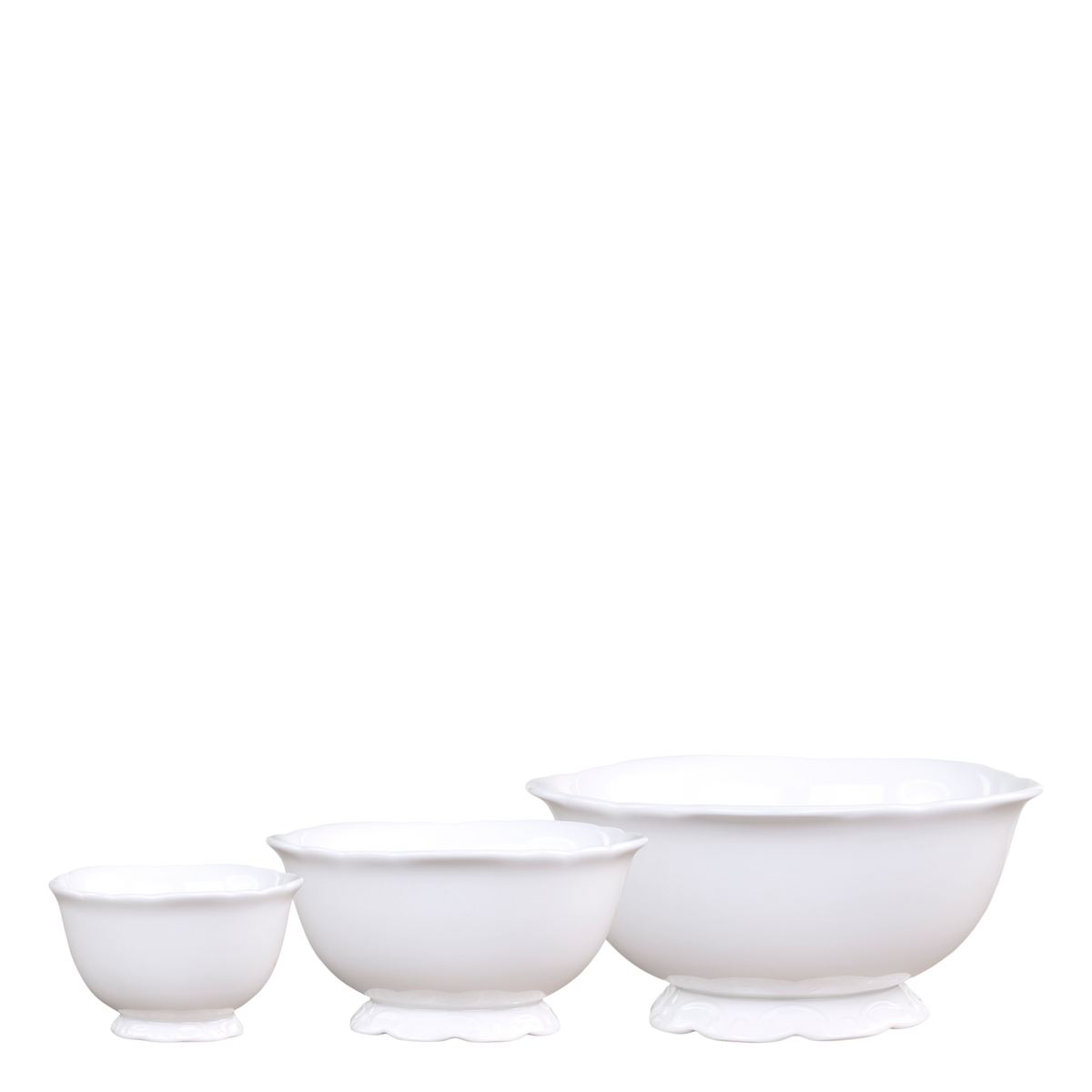 Provence Bowls set of 3 D18 cm white