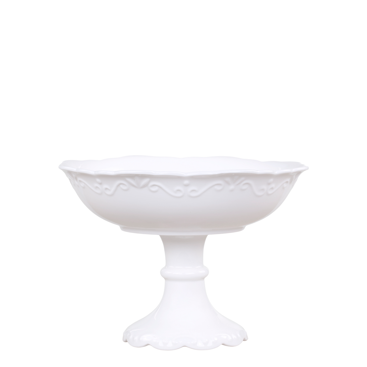 Provence Centrepiece on foot H15/D22 cm white