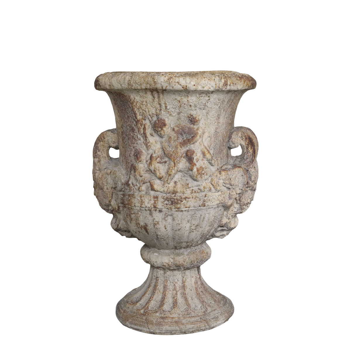 Planter w. décor for deco H75/L50/B48 cm antique cream