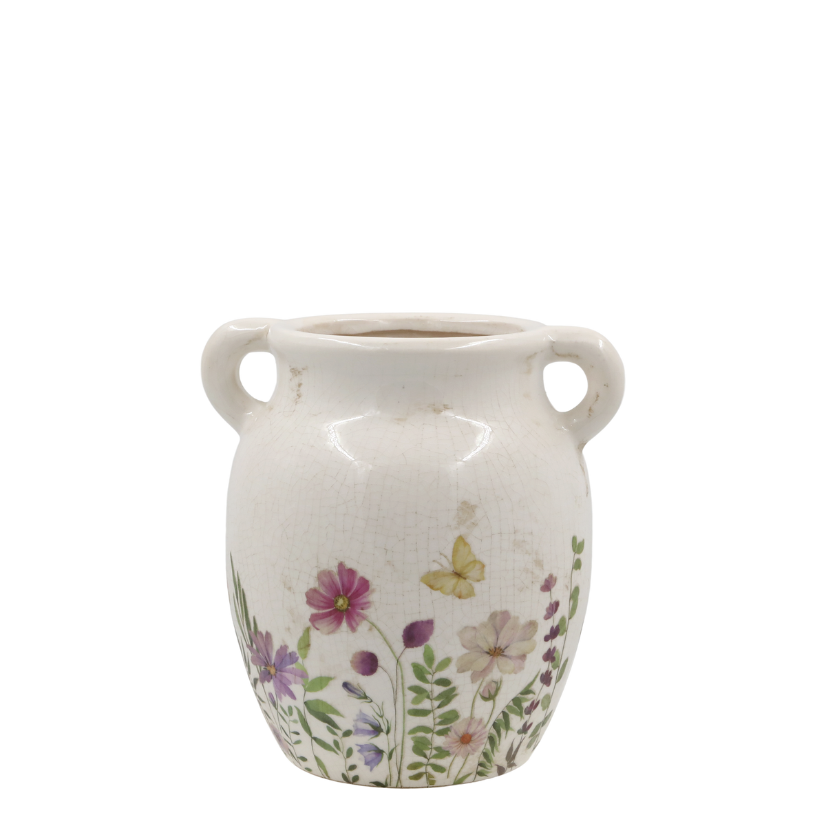 Avignon Jug w. floral motif H19.5/D19 cm cream