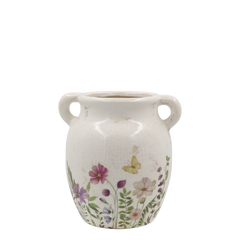 Avignon Jug w. floral motif H19.5/D19 cm cream