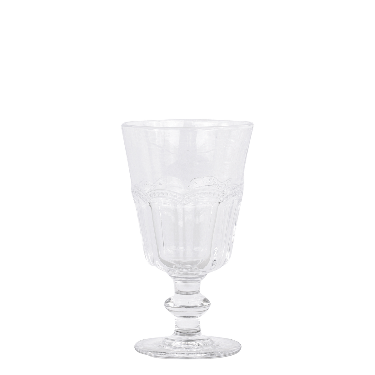 Antoinette Wine glass w. pearl edge H14.5/D8.5 cm