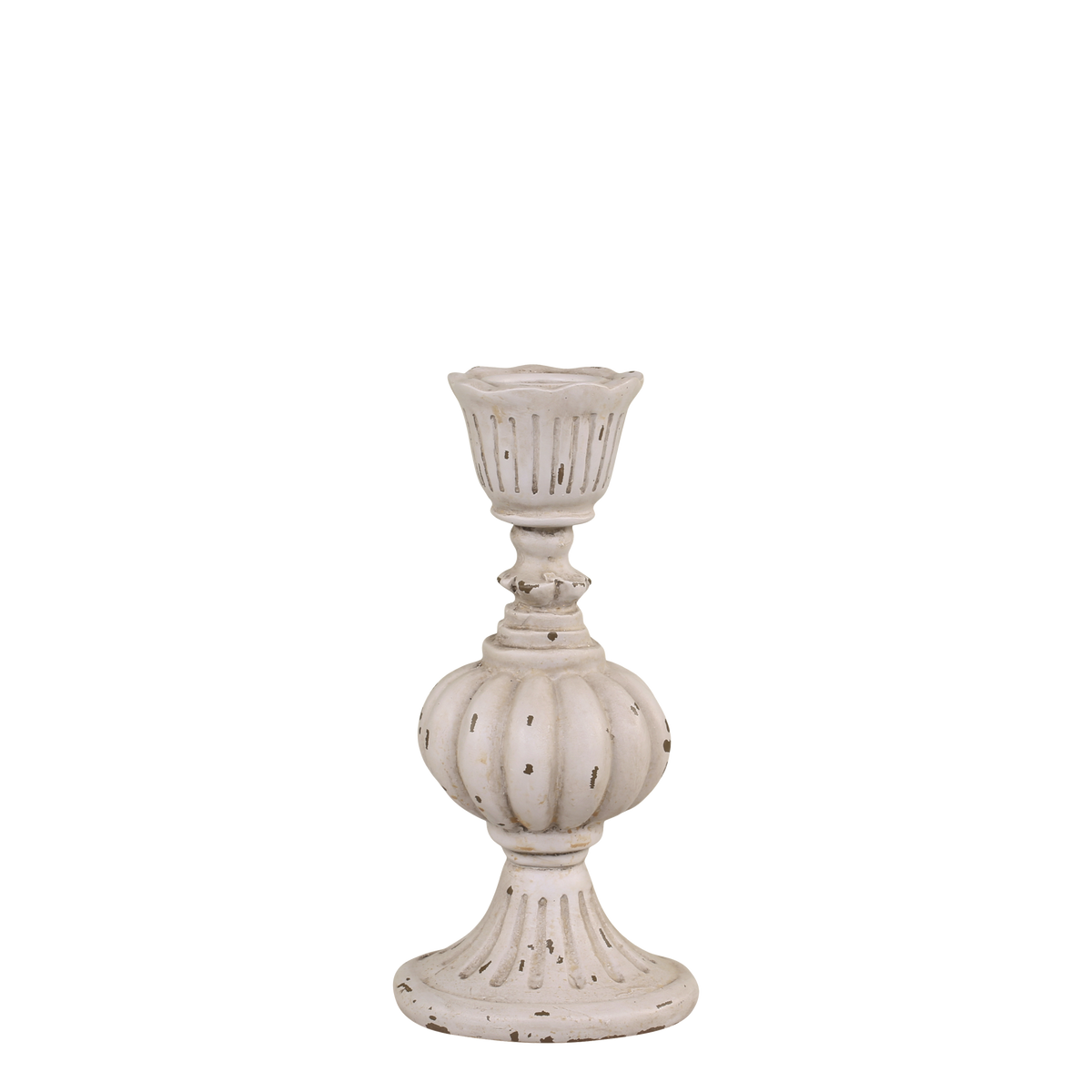 Candlestick H14/D7 cm antique grey