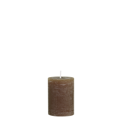 Macon Pillar candle rustic 40 h H10/D7 cm walnut