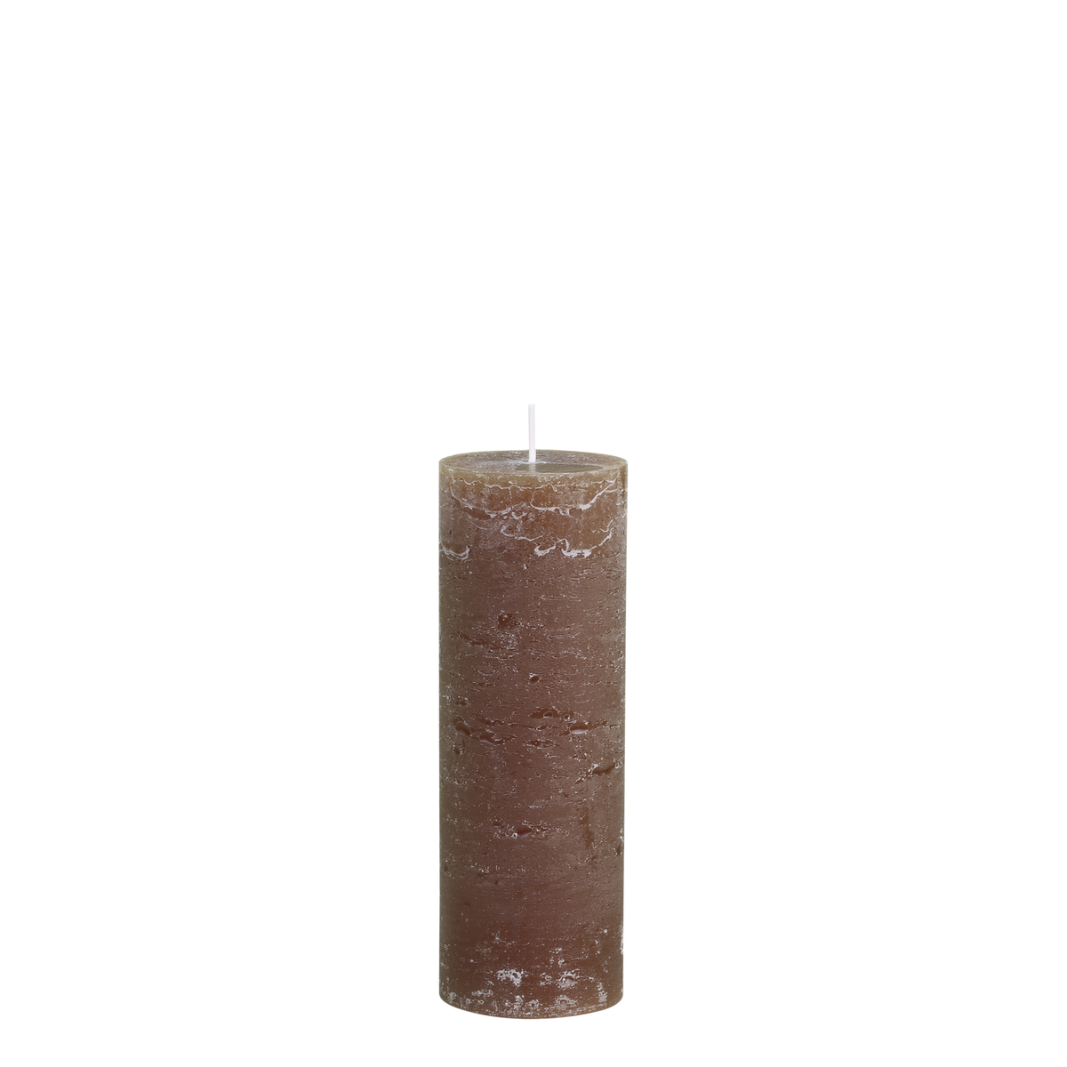 Macon Pillar candle rustic 80 h H20/D7 cm walnut