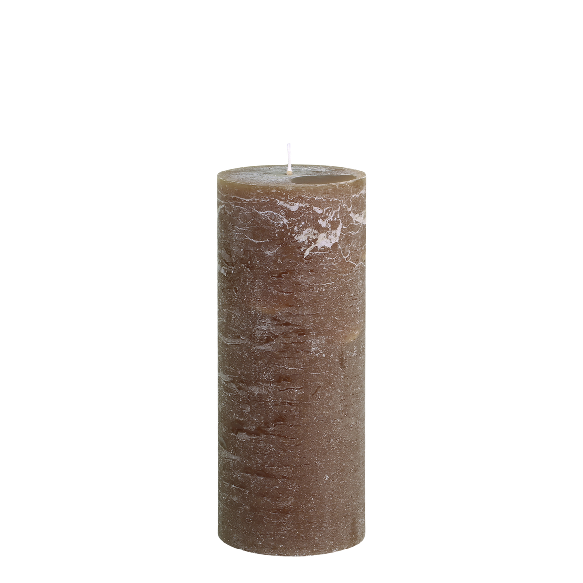 Macon Pillar candle rustic 150 h H25/D10 cm walnut