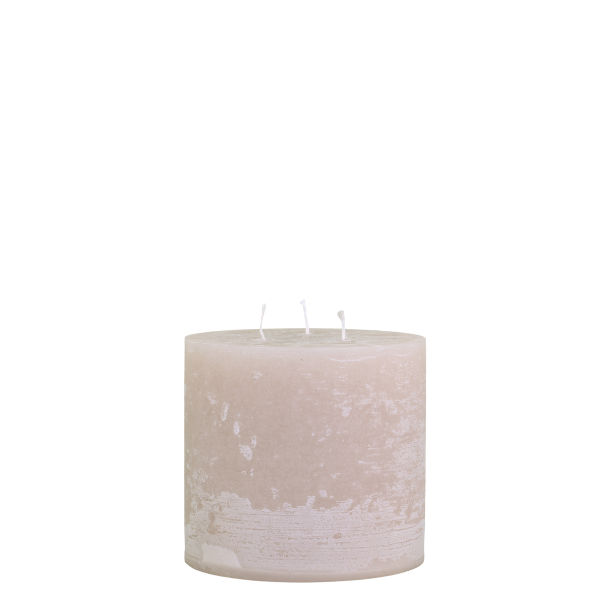 Macon Pillar candle rustic w. 3 wicks 80 h H15/D15 cm dusty rose