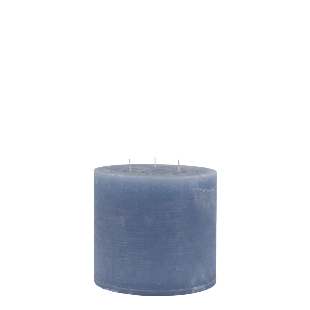 Macon Pillar Candle rustic w. 3 wicks 80 h H15/D15 cm sky blue