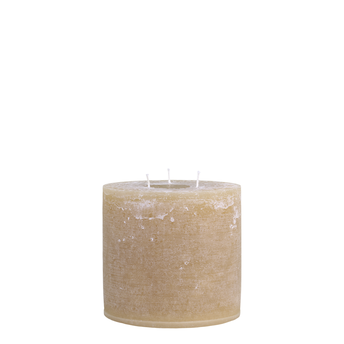 Macon Pillar candle rustic w. 3 wicks 80 h H15/D15 cm honey