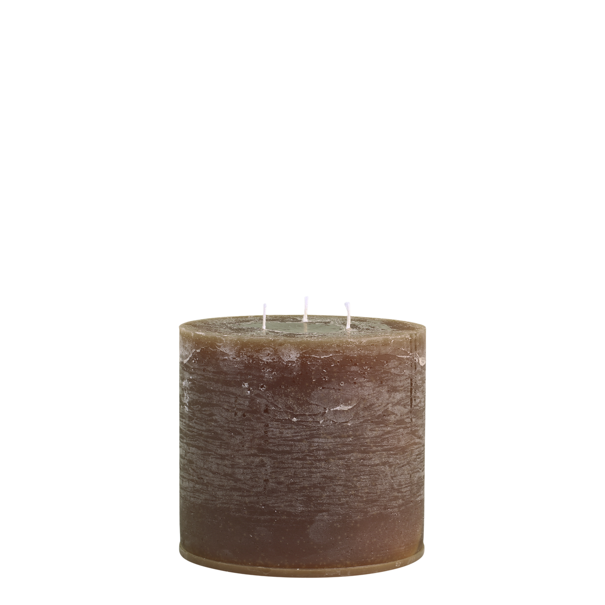 Macon Pillar candle rustic w. 3 wicks 80 h H15/D15 cm walnut