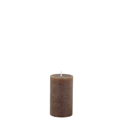 Macon Pillar Candle rustic 30 h H10/D6 cm walnut