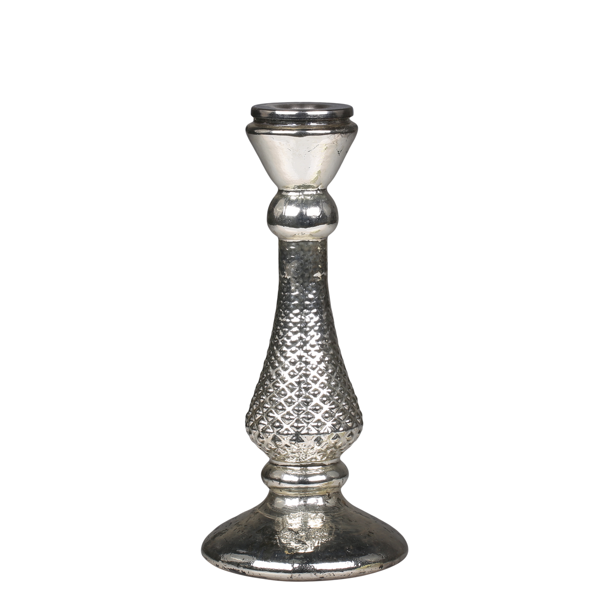 Candlestick H22.5/D10.5 cm antique silver