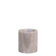 Morlaix Holder in marble H8/D7 cm latte