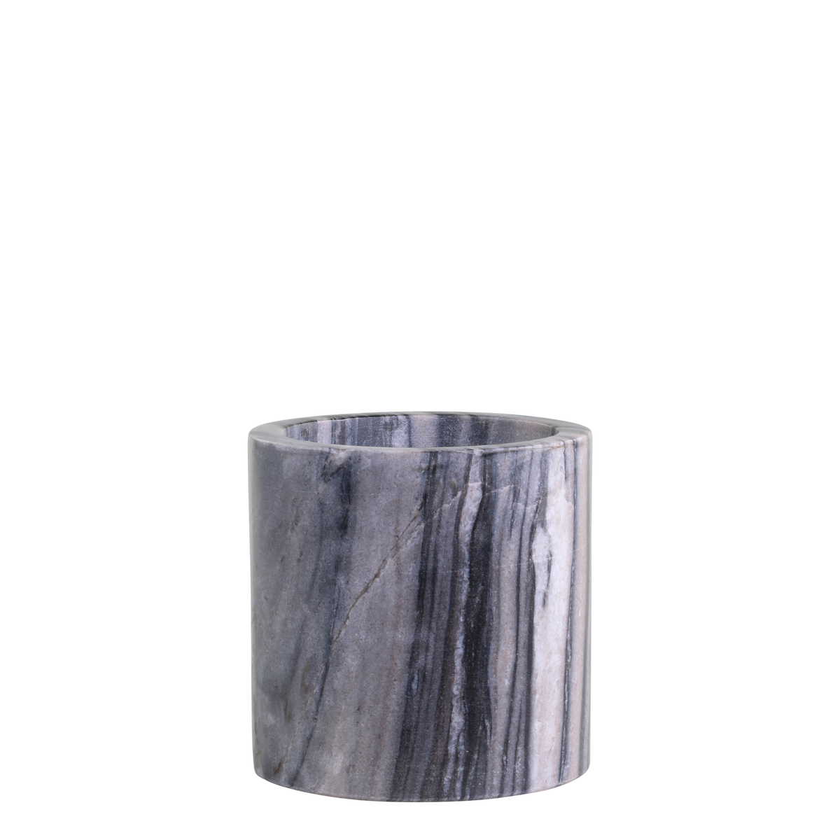 Morlaix Holder in marble H10/D10 cm coal