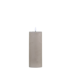 Pillar Candle LED H20/D7.5 cm linen