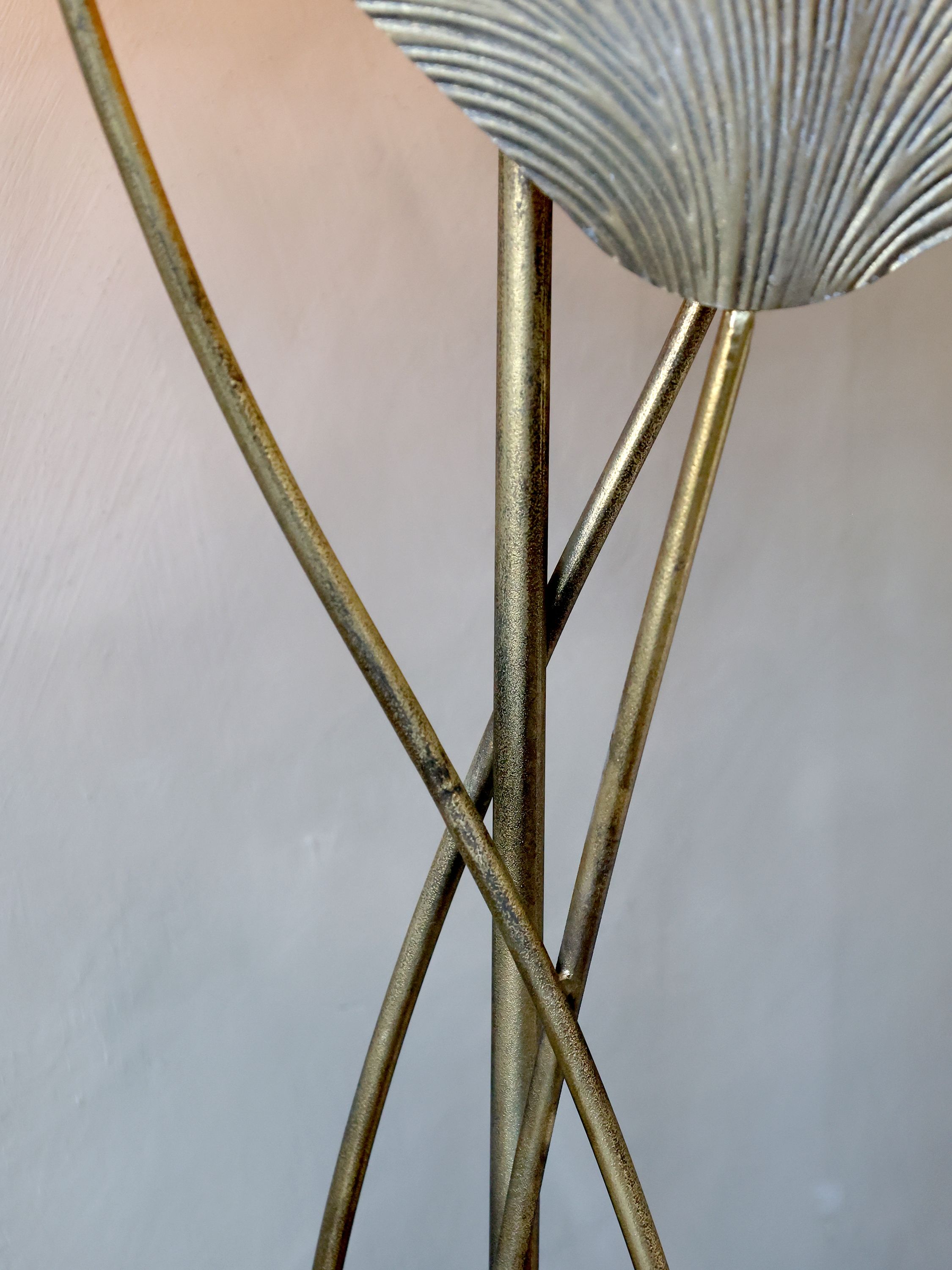 Floor Lamp w. leaves H161/L62/W39 cm antique brass