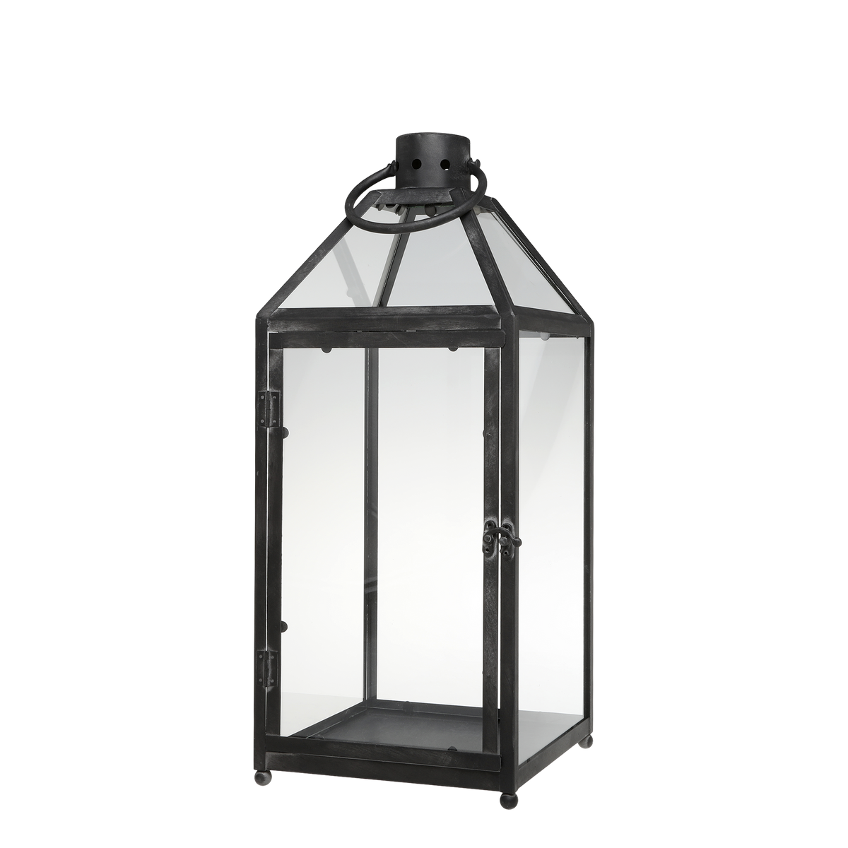 Lantern H56/L23.5/B24.5 cm antique coal