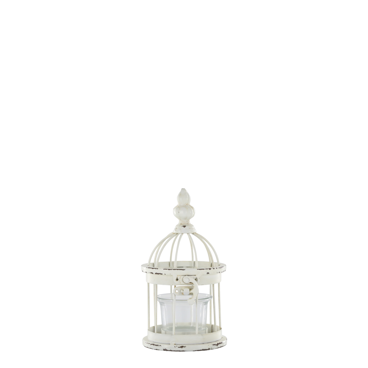 Birdcage for tealights H14.5/D9 cm antique cream