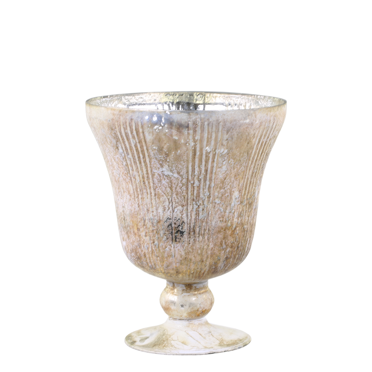 Hurricane w. gold H18.5/D15 cm antique cream