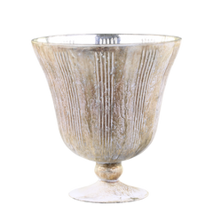 Hurricane w. gold H23.5/D22.5 cm antique cream