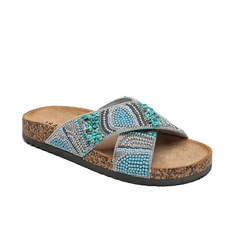 Slip on criss cross boheme sandaler -