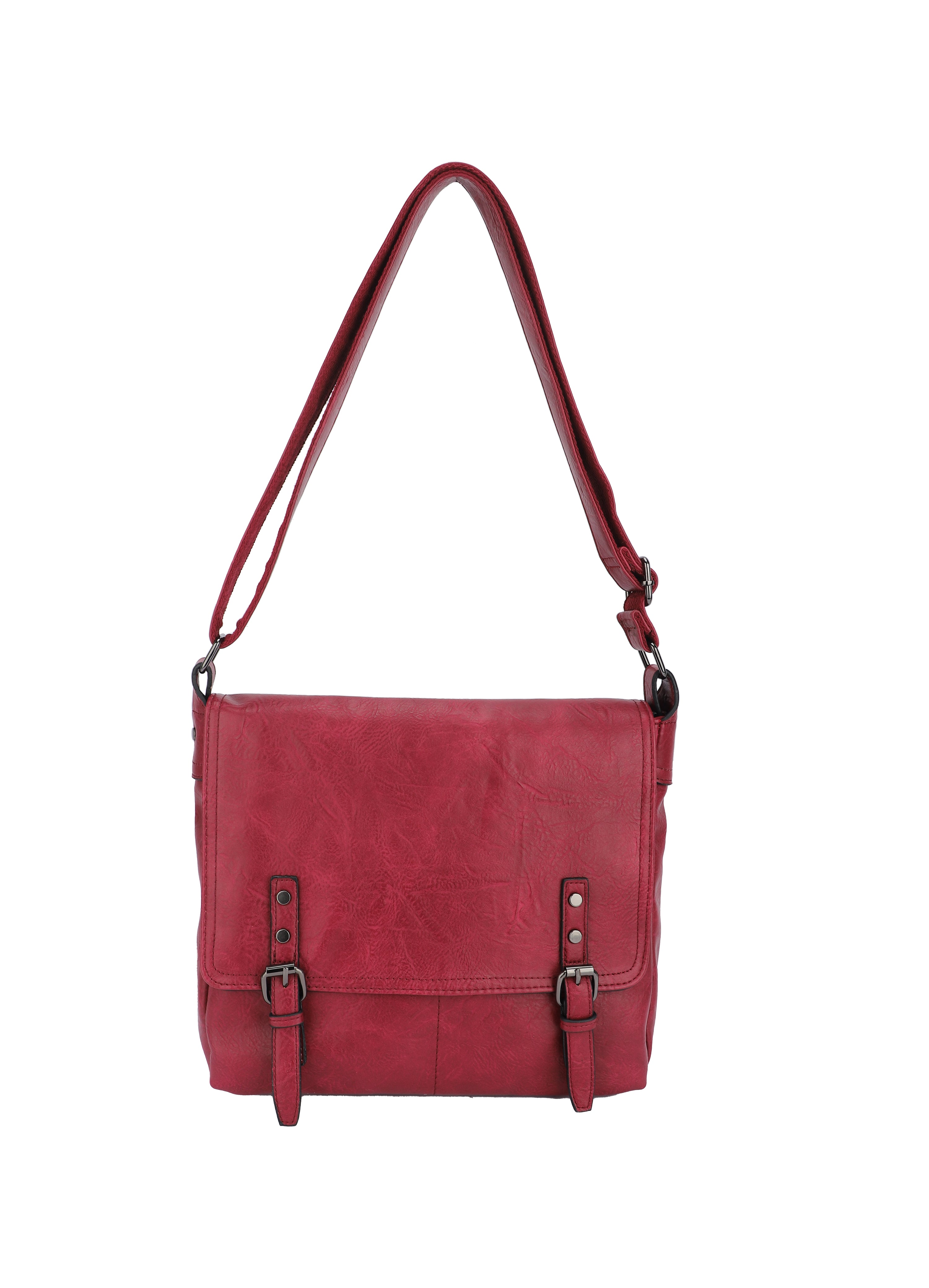 Crossbody taske med bæltelukning 30x10x28