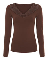 Tim Og Simonsen Belen v-lace Top LS