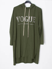 Sweatshirt tunika med bling vogue