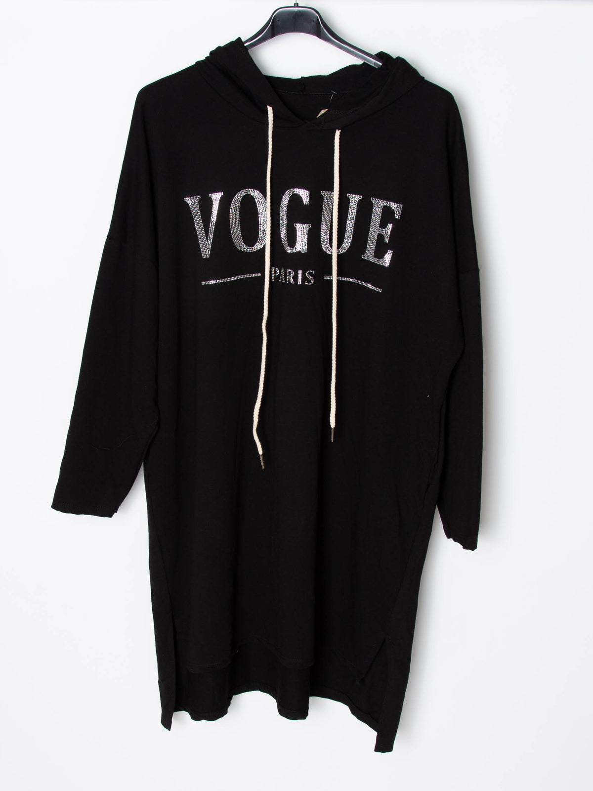 Sweatshirt tunika med bling vogue