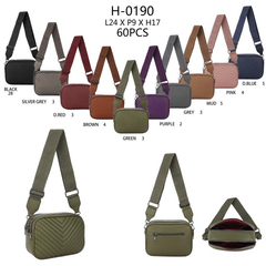 Quiltet crossbody taske 24x9x17cm