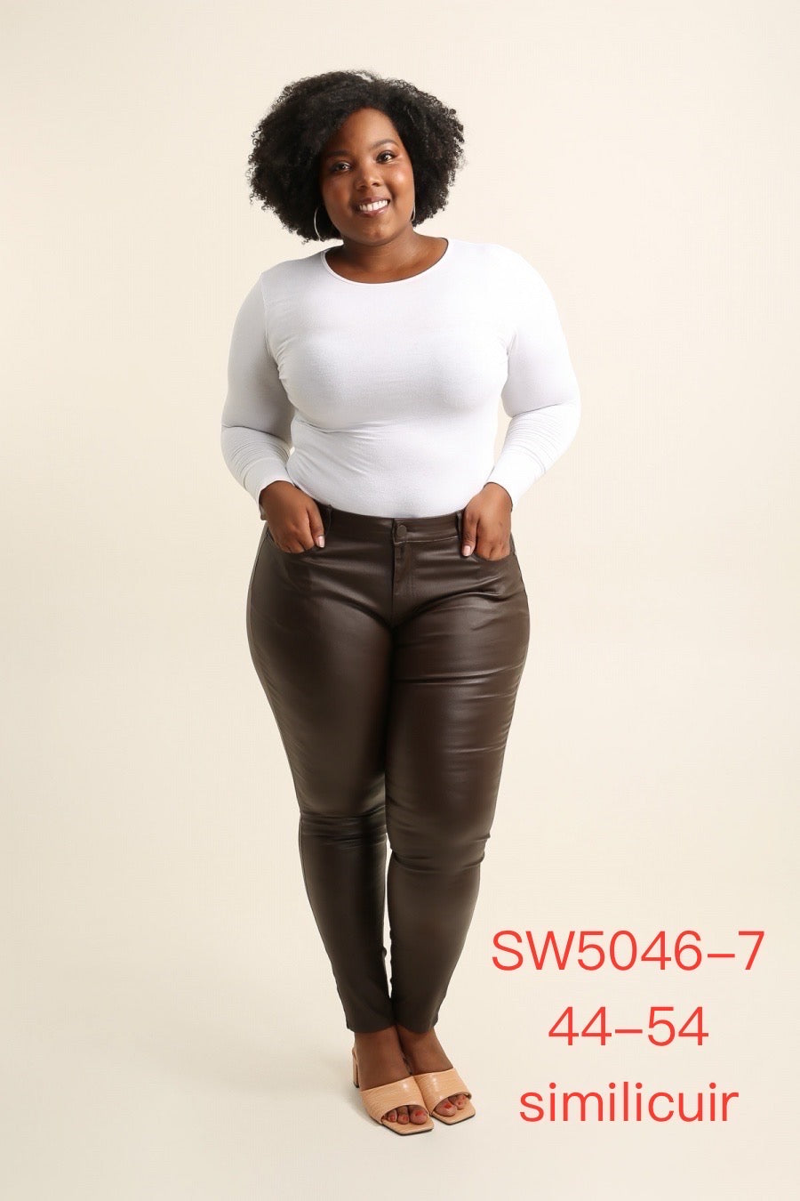 Coated bukser plus size