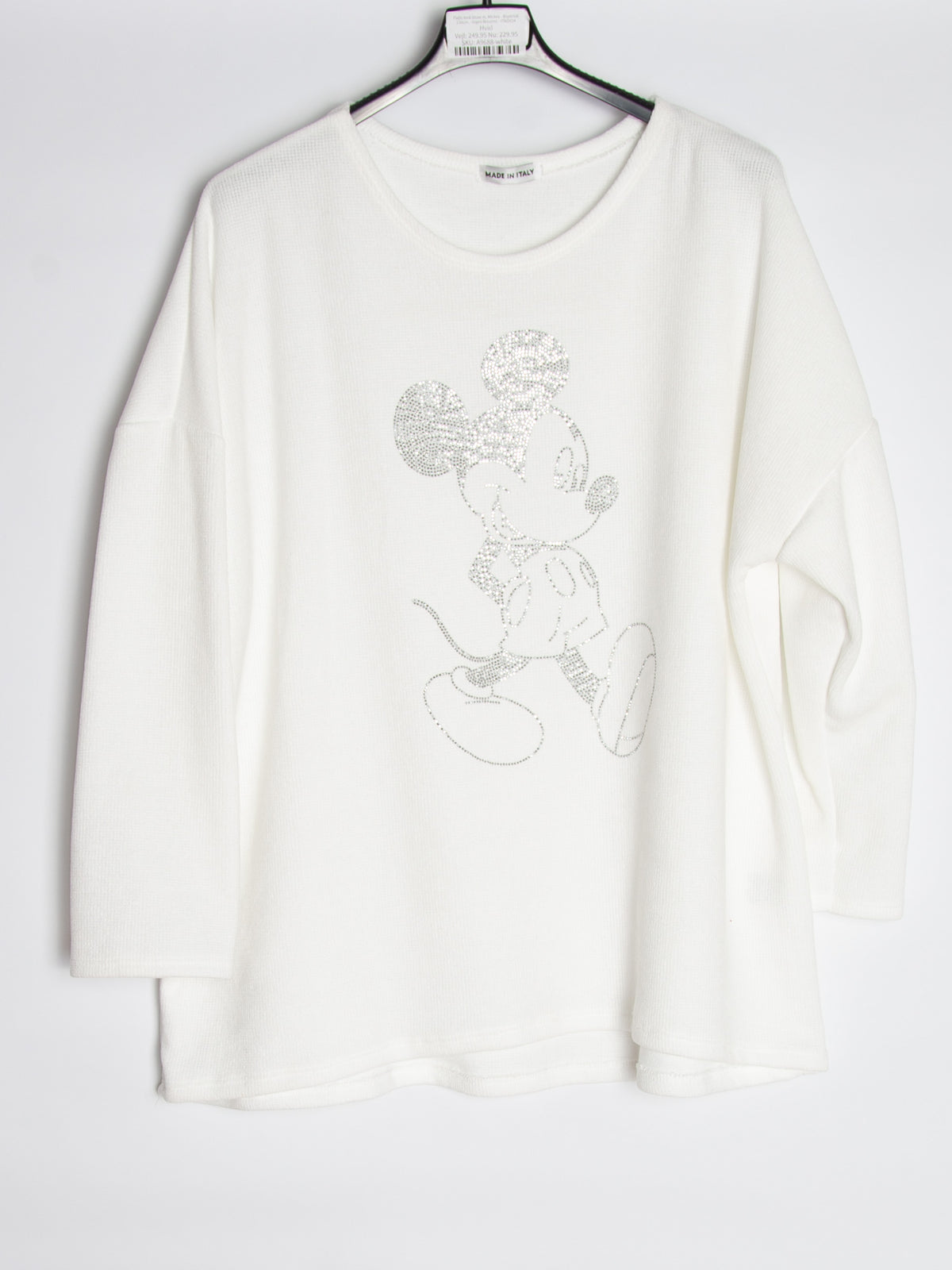 Fløjls look bluse m. Mickey - Brystmål 130cm. - Ingen Returret - ITNOV24