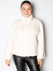 Kort faux fur jakke - ITSEP24