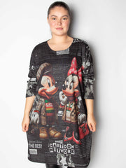 Strikkjole med mickey og minnie - ITSEP24