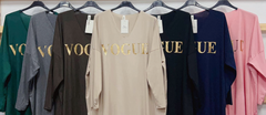 Vogue bluse med lange ærmer sølv - Brystmål 140cm