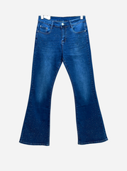 Jeans med bootcut bling darkwash