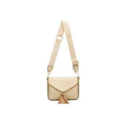 Crossbody taske med lynlås rum -