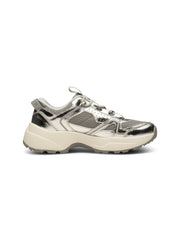 Woden Sif Metallic Sneakers Autumn Grey