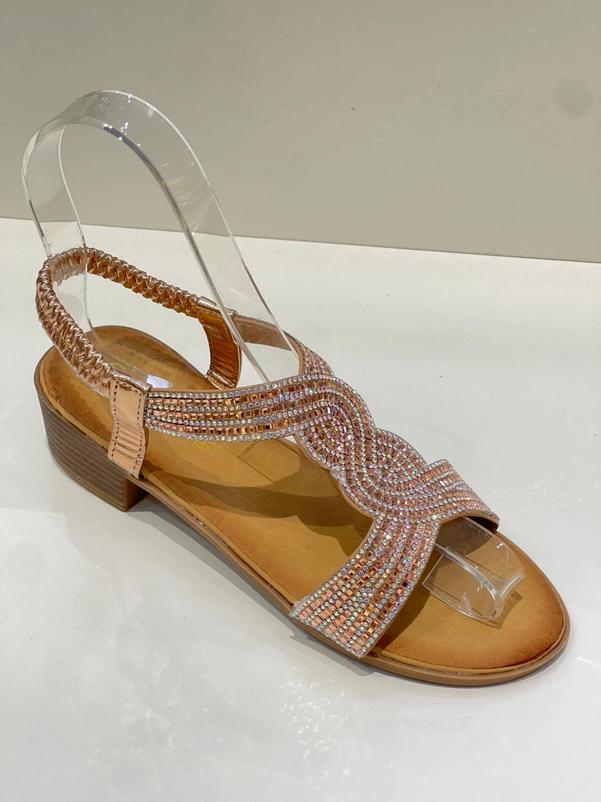 Sandal med snoning bling -