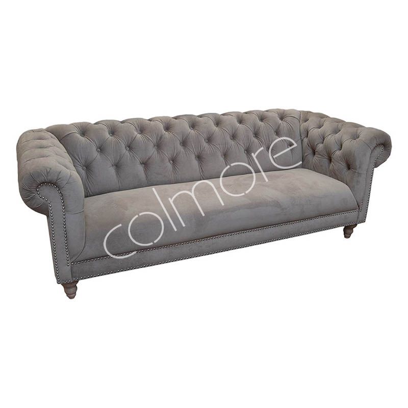 Sofa Silvia 3 seat natural velvet 216x85x77