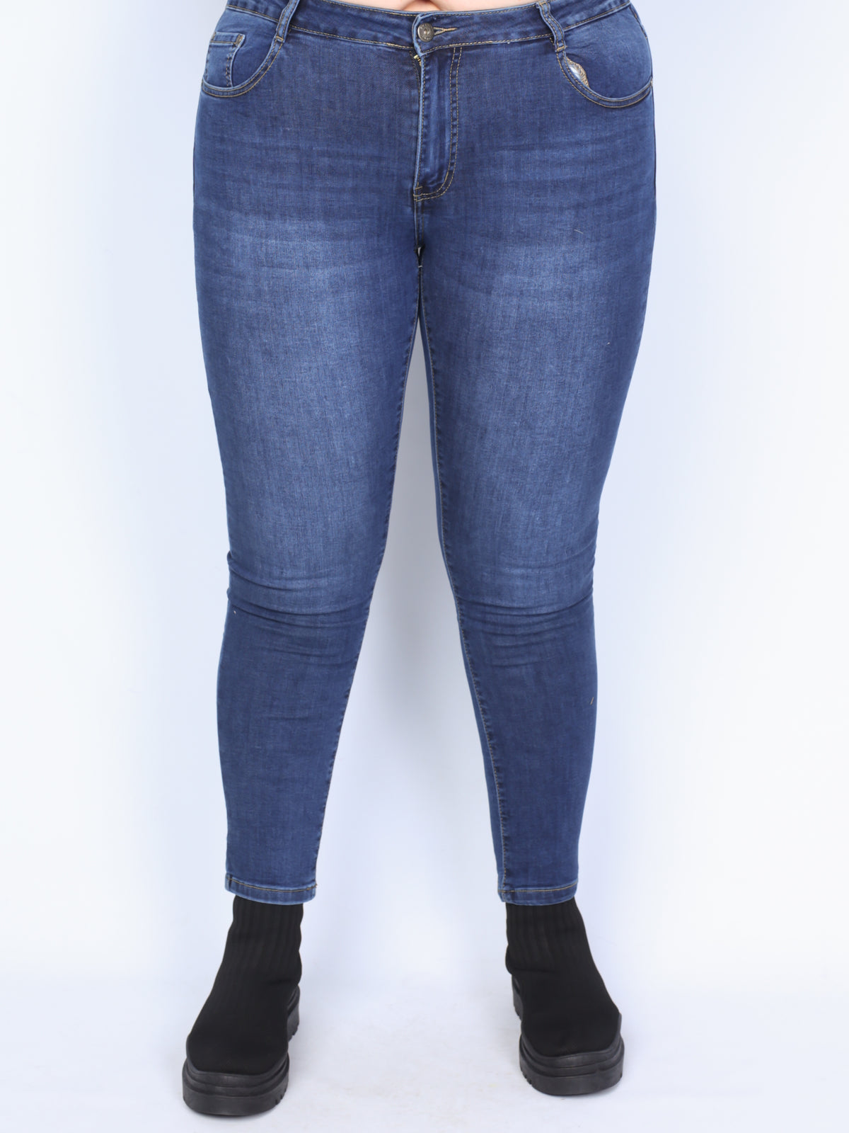 Plus size jeans m. klassisk pasform shape detaljer