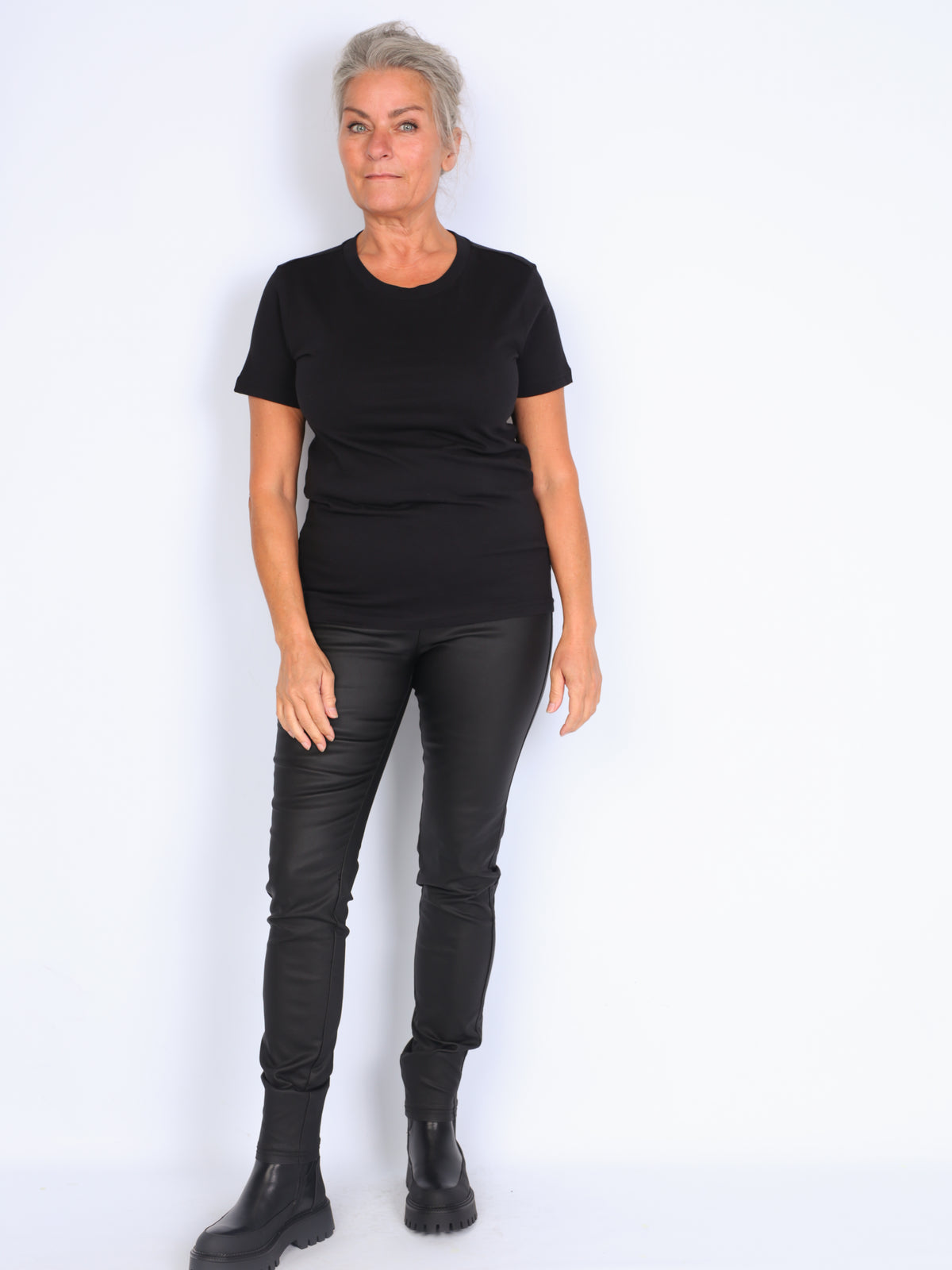 Soyaconcept basic T-shirt med rund hals sort