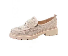 Bling loafers chunky beige